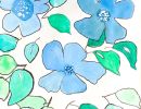Phoebe Pedersen St Liborius' Eaglehawk Year 5      Blue Floral     Fine Liner, Greylead, Paper, Watercolour