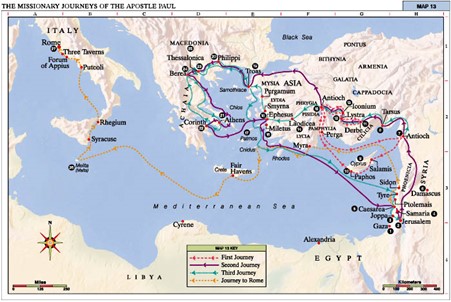map of Paul