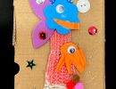 Aliesha Barlow St Mary's Rushworth Year 4      Woven Ocean     Cardboard, PVA Glue, Wool, Pom Poms, Sequin Stars, Buttons
