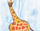 George Sheldon St Monica's Kangaroo Flat Year 2      The Friendly Giraffe     Mixed Media, Texta, Wax Crayon