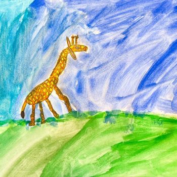 Willow Riley St Monica's Kangaroo Flat Year 2      My Giraffe     Marker, Watercolour